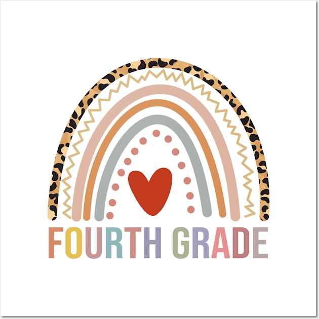 Fourth Grade Rainbow Girls Boys Teacher Team 4th Grade Squad Wall Art by Shaniya Abernathy